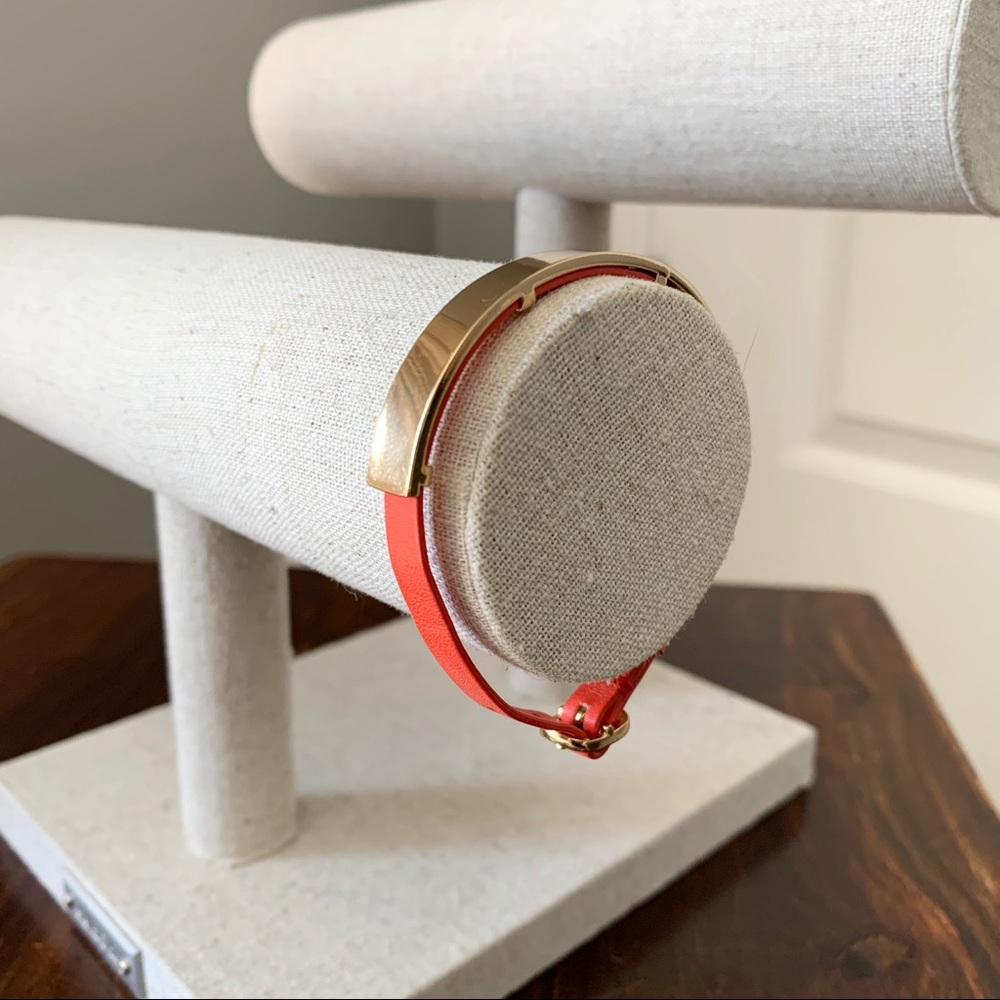 Stella & Dot Enlighten gold and orange bracelet